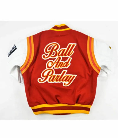 HBCU Tuskegee University Motto 2.0 Red Wool & White Genuine Leather Sleeves Men's Letterman Varsity Jacket