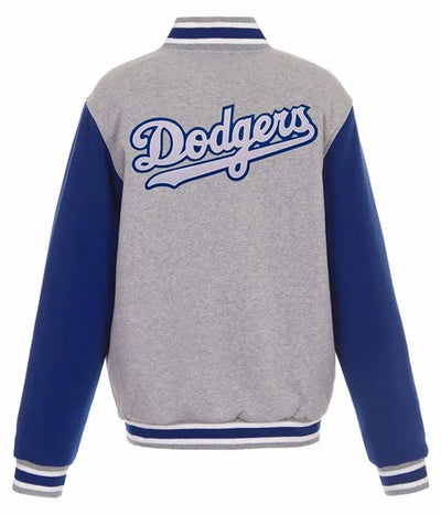 Los Angeles Dodgers Gray/Royal Blue Wool Varsity Letterman Men's Jacket