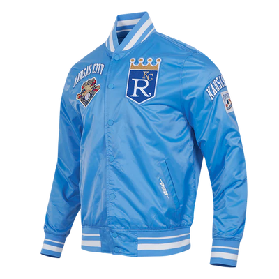 Kansas City Royals Retro Classic Rib Royal Blue Satin Men's Jacket