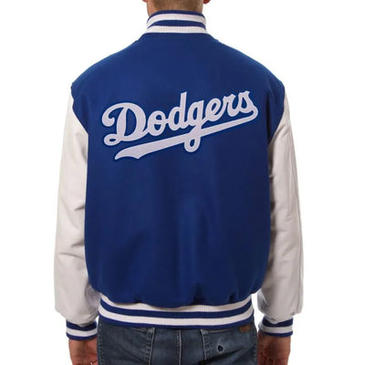 Los Angeles Dodgers Royal Blue Wool & White Leather Sleeves Varsity Men's Jacket
