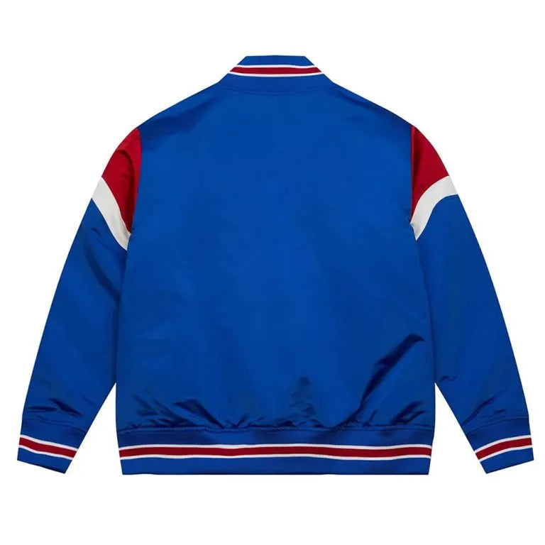 Buffalo Bills Full-Snap Varsity Royal blue Satin Men's Bomber Jacket