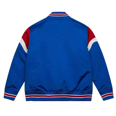 Buffalo Bills Full-Snap Varsity Royal blue Satin Men's Bomber Jacket
