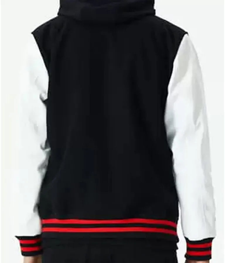 Detroit Tigers Black Wool & White Leather Sleeves Varsity Men's Jacket