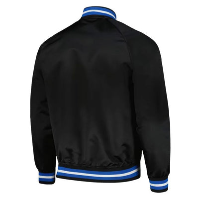 Minnesota Timberwolves Hardwood Classics Full-Snap Varsity White Satin Men's Bomber Jacket