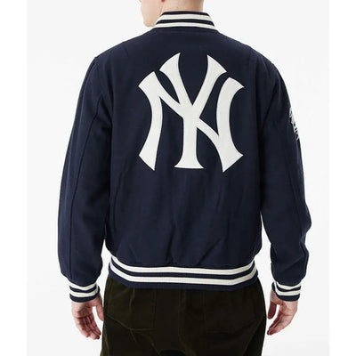 2009 NY Yankees World Series Navy Blue Wool Full-Snap Varsity Men's Jacket