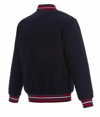 Washington Nationals Bomber Navy Blue Wool Varsity Men's Jacket