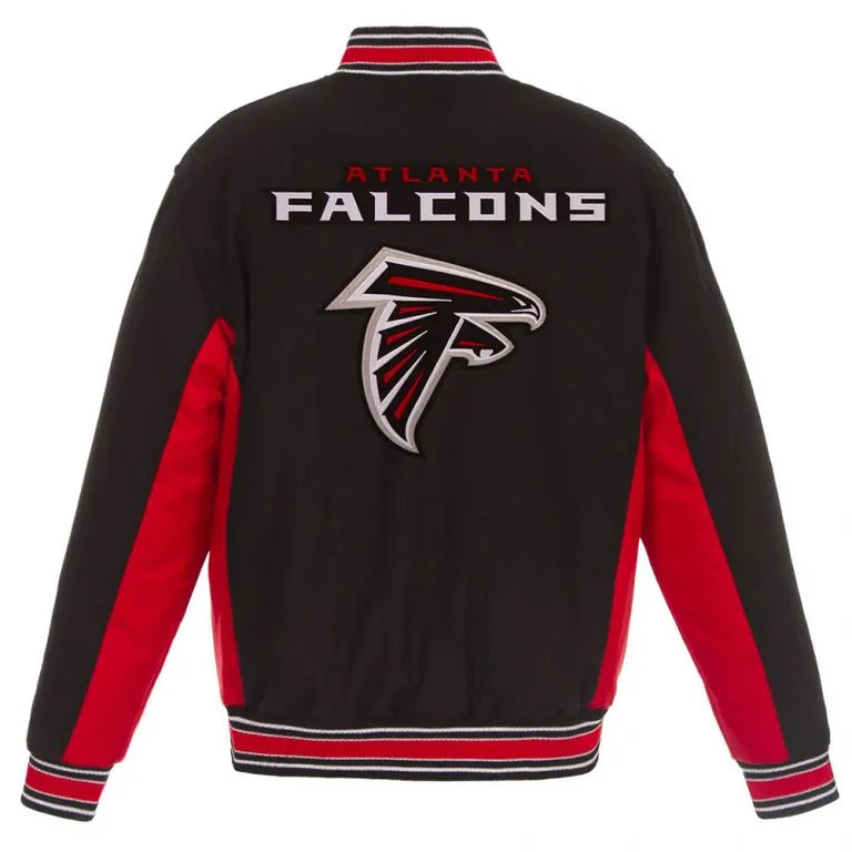 Atlanta Falcons Varsity All Wool Black & Red Men's Letterman Jacket