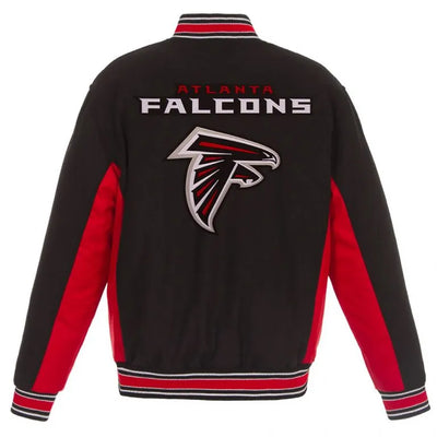 Atlanta Falcons Varsity All Wool Black & Red Men's Letterman Jacket