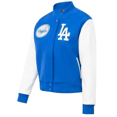 Los Angeles Dodgers Royal Blue Wool & White Leather Sleeves Varsity Men's Jacket