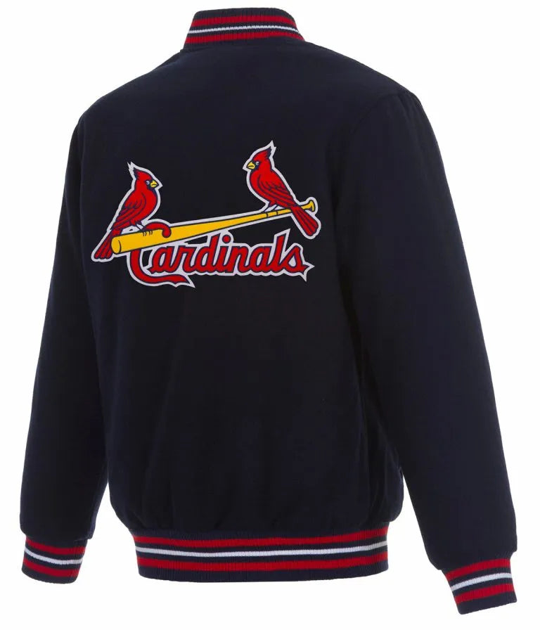 Louis Cardinals Navy Blue Wool Varsity Men's Bomber Jacket