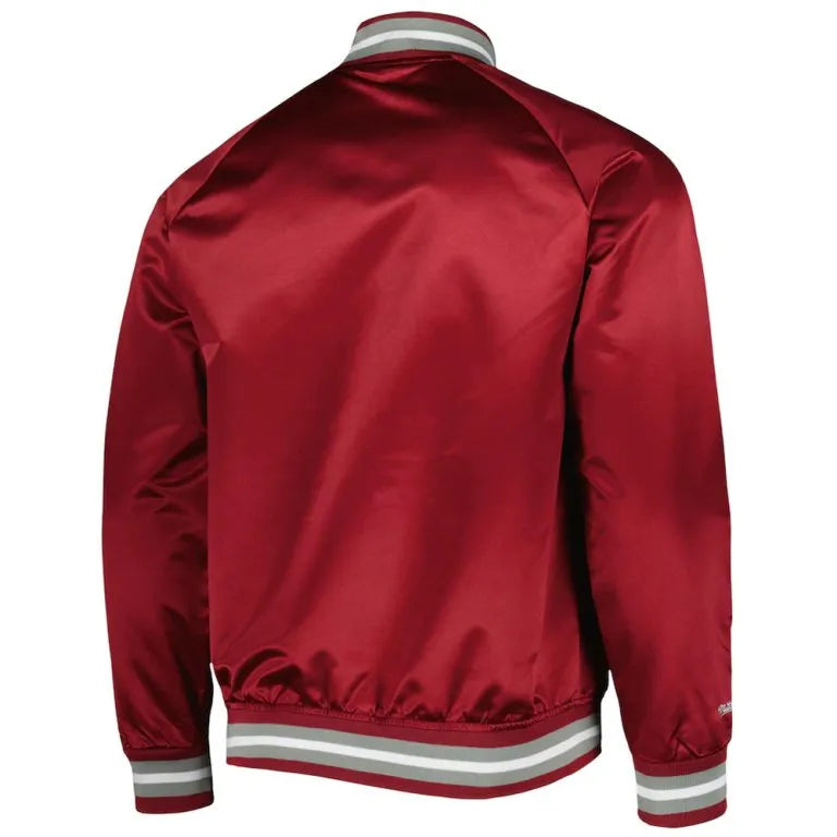 Philadelphia Phillies Satin Lightweight Red Raglan Full-Snap Men's Jacket