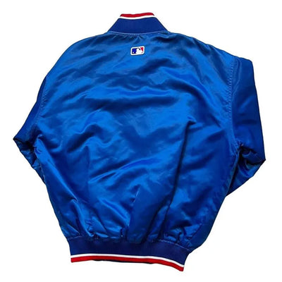 90’s Montreal Expos Full-Snap Blue Satin Bomber Neb's Jacket