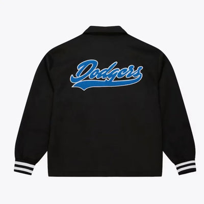 Los Angeles Dodgers Oversweep Varsity Full-Snap Black Wool Men's Jacket
