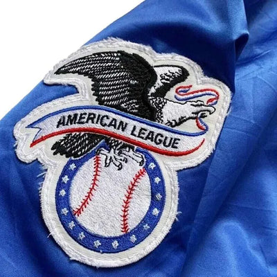 Toronto Blue Jays 90’s Full-Snap Blue Satin Varsity Men's Jacket