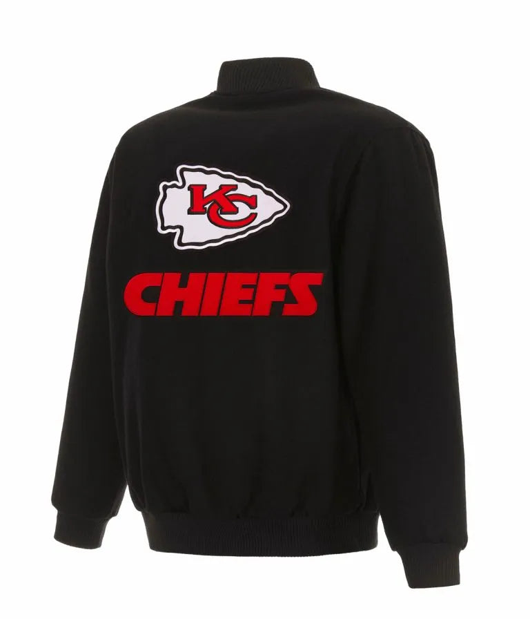 Kansas City Chiefs Black All Wool Men's Varsity Letterman Jacket