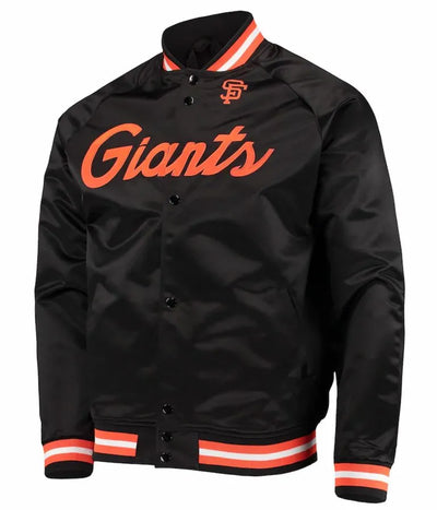 San Francisco Giants Full-Snap Lightweight Black Bomber Men's Jacket