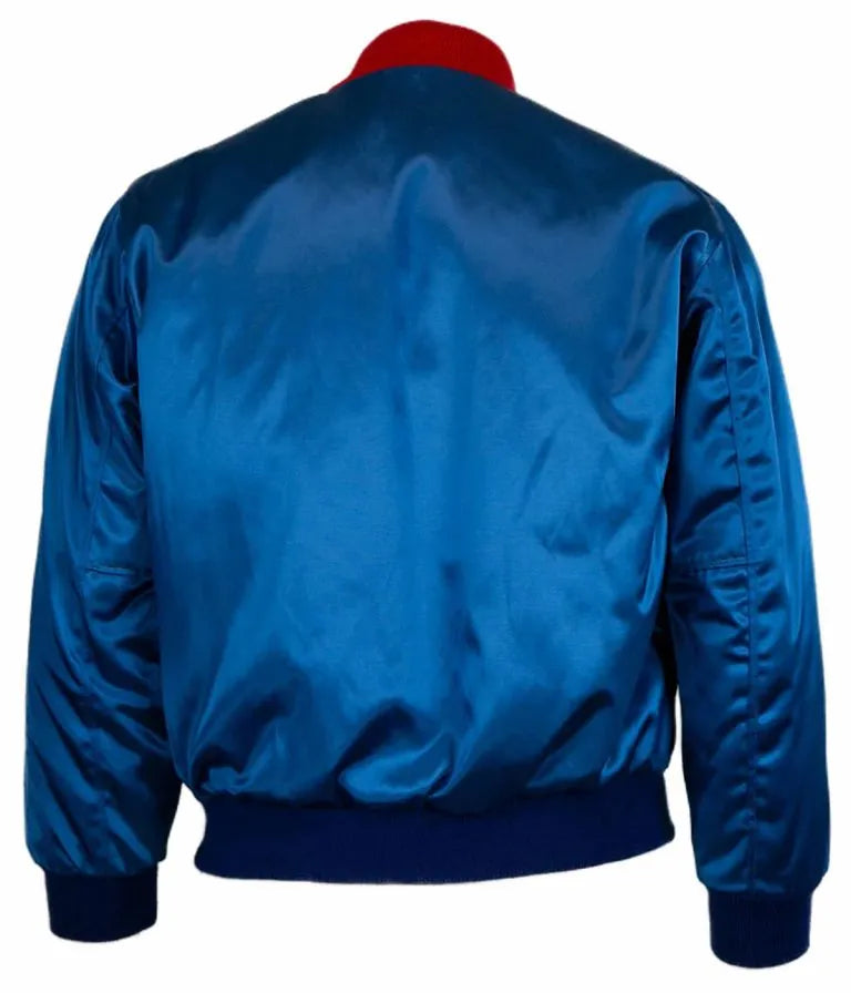 1969 Montreal Expos Blue Satin Bomber Men's Jacket