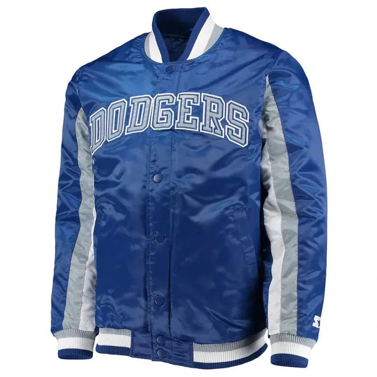 Los Angeles Dodgers The Ace Royal Blue Satin Full-Snap Men's Jacket