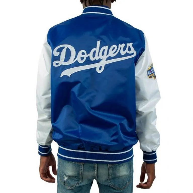 Los Angeles Dodgers All-Star Game 2022 Black and Royal Blue Satin Men's Jacket
