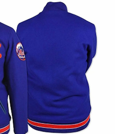 New York Mets Varsity Royal Blue All Wool Full-Snap Men's Jacket