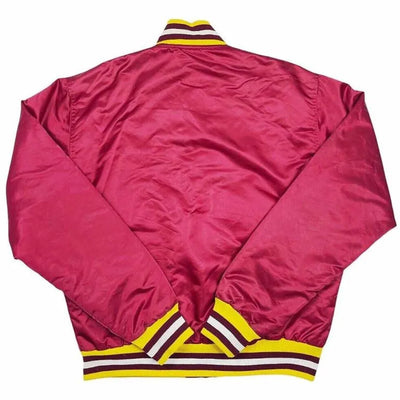80’s NBA Cleveland Cavaliers Full-Snap Varsity Red Satin Men's Bomber Jacket