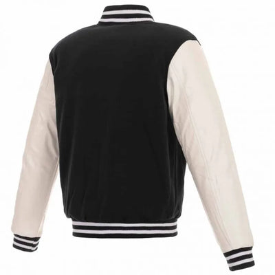 Arizona Cardinals Black Wool & White Leather Sleeves Varsity Men's Jacket