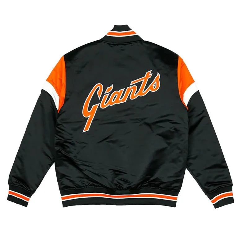 San Francisco Giants Home Game Full-Snap Black Satin Men's Jacket