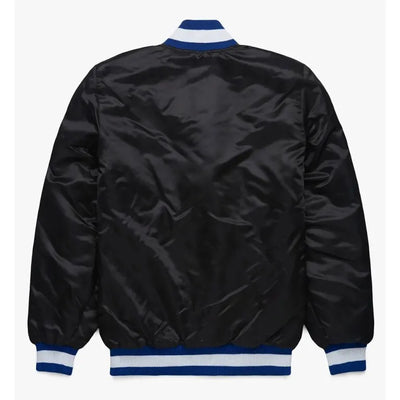 Buffalo Bills Blackout Full-Snap Varsity Black Satin Men's Bomber Jacket