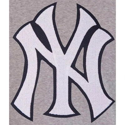 New York Yankees Embroidered Navy Blue & Gray Wool Varsity Men's Jacket