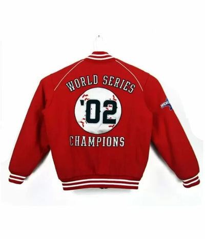 Los Angeles Angels World Series 02 Champion Varsity Red Wool Men's Jacket