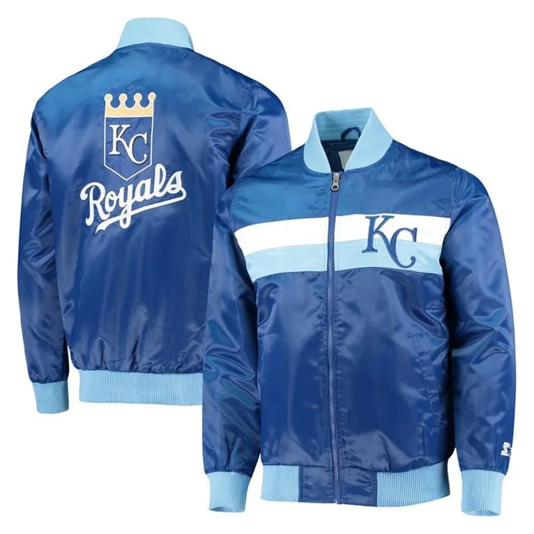 Kansas City Royals The Ambassador Royal Blue Satin Full-Zip Men's Jacket