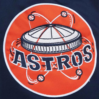 Houston Astros Heavyweight Varsity Full-Snap Navy Blue Satin Men's Jacket