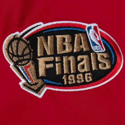 Chicago Bulls Heavyweight Full-Snap Varsity Red Satin Men's Bomber Jacket