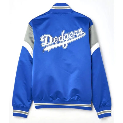 Los Angeles Dodgers Heavyweight Varsity Full-Snap Royal Blue Satin Men's Jacket