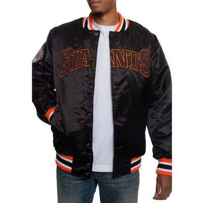 San Francisco Giants All Star Game Black Satin Full-Snap Men's Jacket