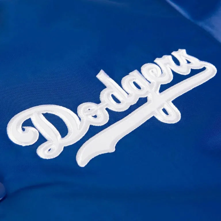 Los Angeles Dodgers Jackie Robinson Full-Snap Blue Satin Men's Jacket