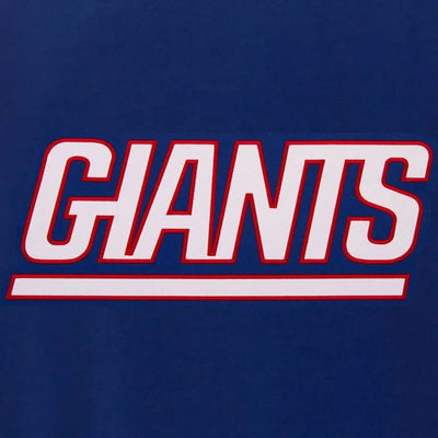 New York Giants Royal Blue Wool & White Genuine Leather Sleeves Men's Varsity Letterman Jacket