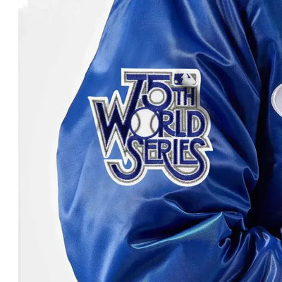 LA Dodgers National Varsity Full-Snap Royal Blue Satin Men's Jacket