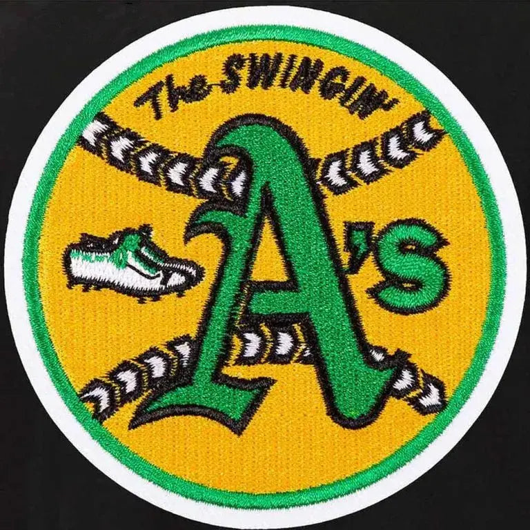 Oakland Athletics Varsity Letterman Wool Black Men's Jacket