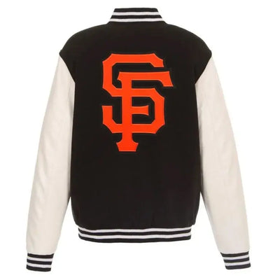 San Francisco Giants Black Wool & White Leather Sleeves Varsity Men's Jacket
