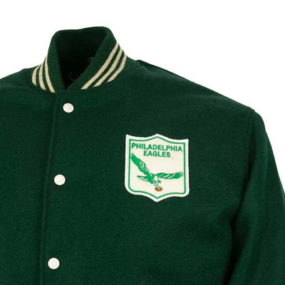 1960 Philadelphia Eagles All Green Wool Men's Varsity Letterman Jacket