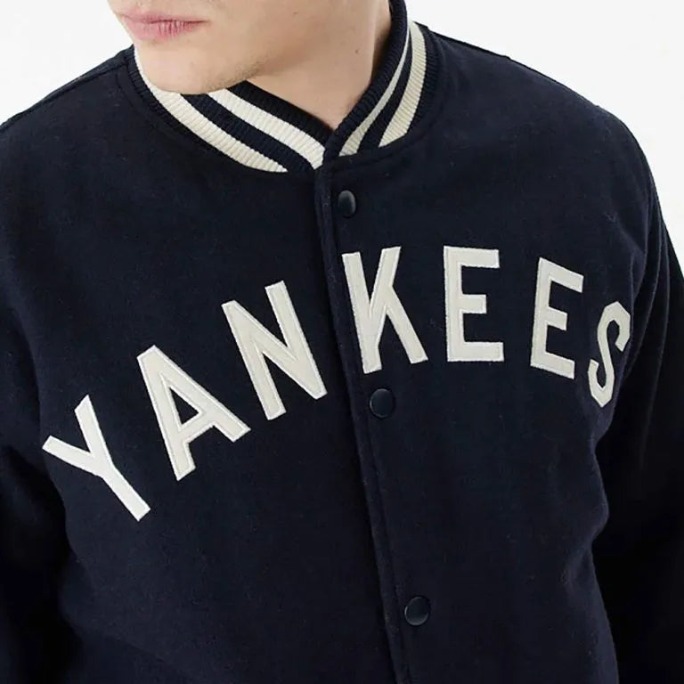 2009 NY Yankees World Series Navy Blue Wool Full-Snap Varsity Men's Jacket