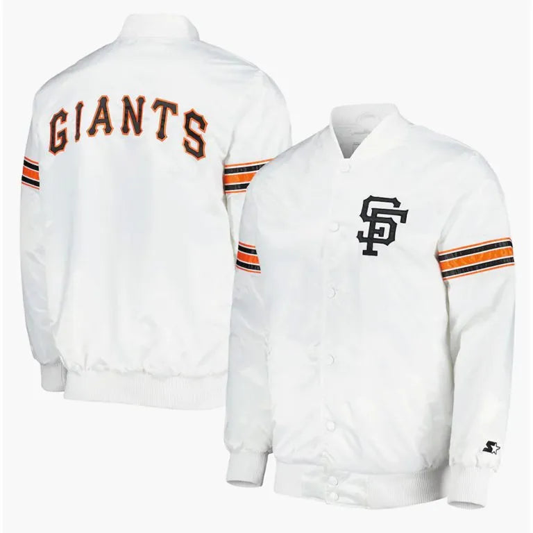 San Francisco Giants Power Forward White Satin Men's Jacket