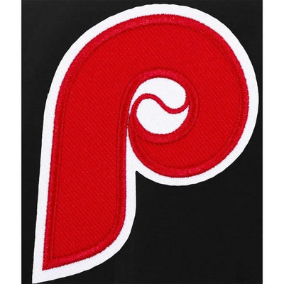 Philadelphia Phillies Black Wool and White Leather Sleeves Varsity Men's Jacket