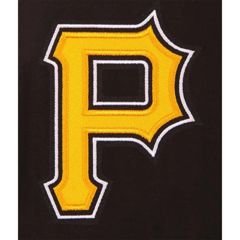 Pittsburgh Pirates Black Wool/Leather Varsity Men's Jacket
