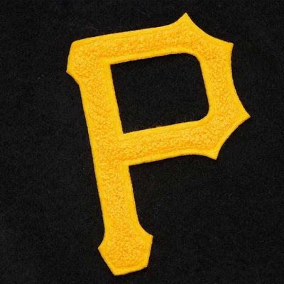 Pittsburgh Pirates Black Out Wool/Leather Full-Snap Varsity Men's Jacket
