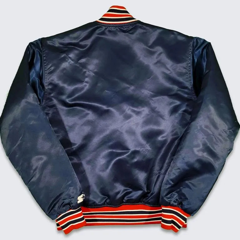 Boston Red Sox 80’s Vintage Blue Full-Snap Men's Bomber Jacket