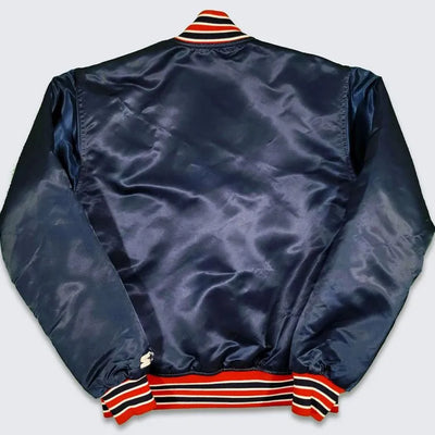 Boston Red Sox 80’s Vintage Blue Full-Snap Men's Bomber Jacket
