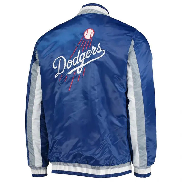 Los Angeles Dodgers The Ace Royal Blue Satin Full-Snap Men's Jacket