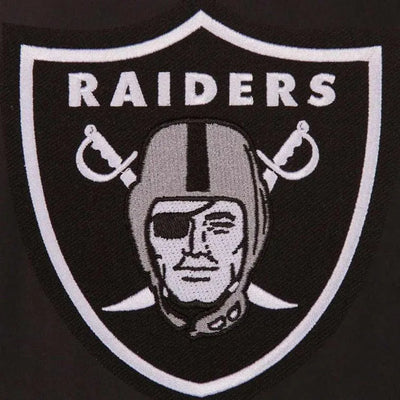 Los Vegas Raiders Embroidered Black Wool and Genuine Leather Sleeves Men's Varsity Letterman Jacket